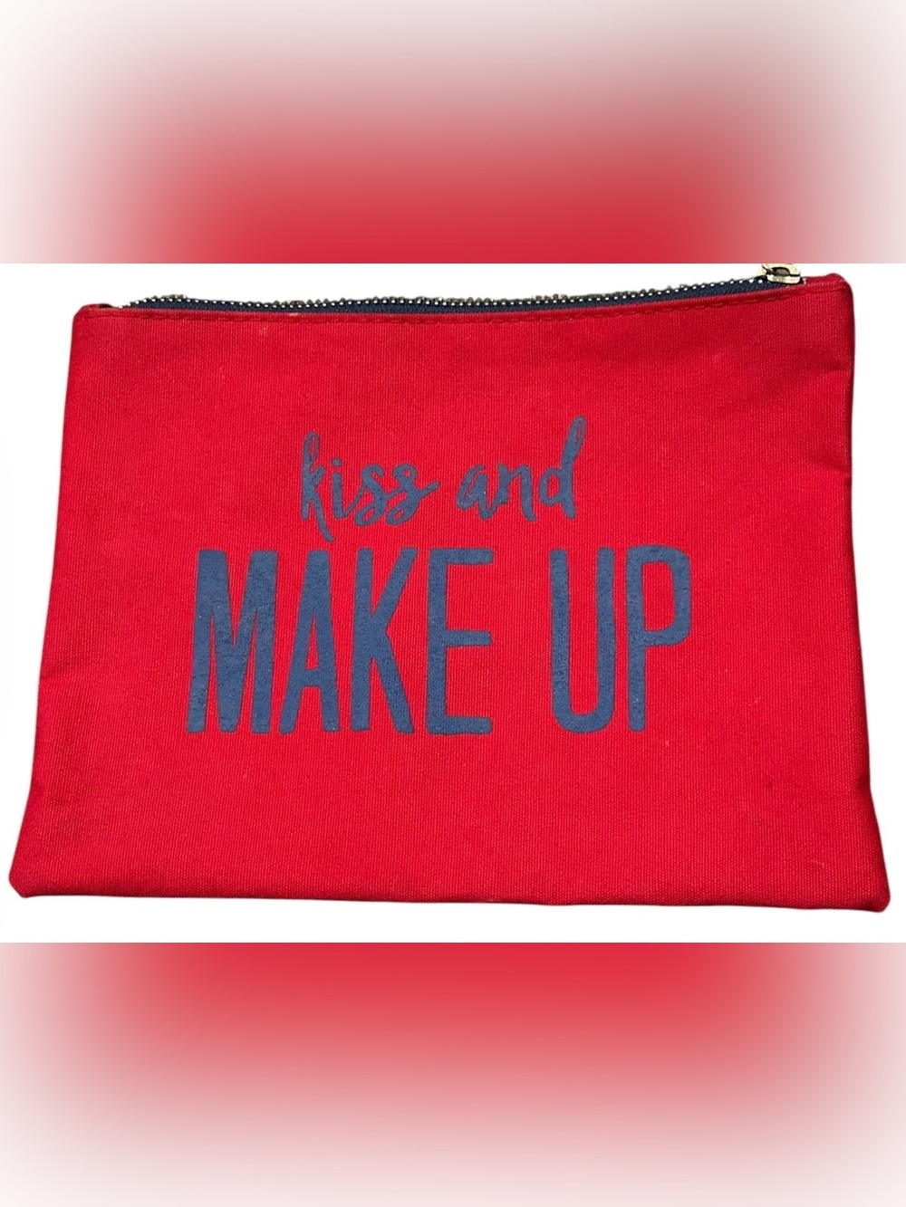 Red 'Kiss and Make Up' Makeup bag